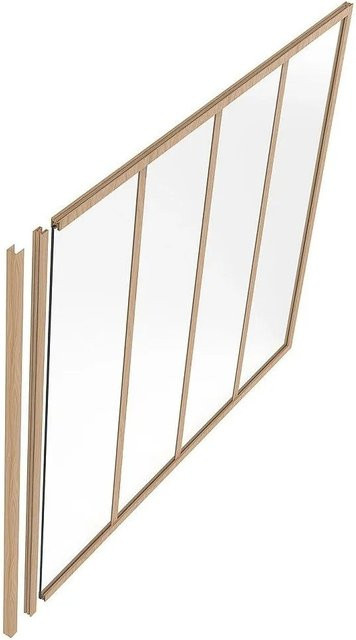 Vente-unique Zubehör für Glaswände Bayview in Naturfarben Hell mit 2,3 cm Aluminium-Elementen - Bild 1