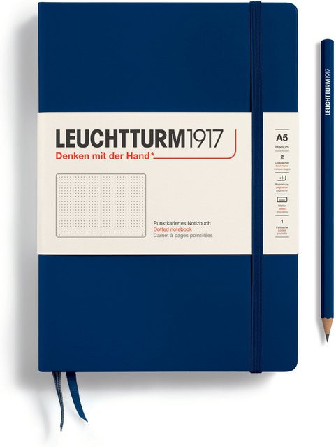 LEUCHTTURM1917 Notizbuch Medium A5 Hardcover gepunktet in Marineblau - Bild 1