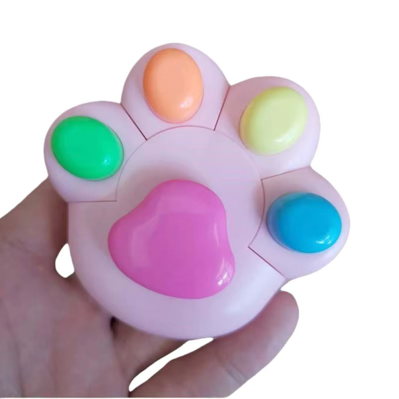 CHENJ Kawaii Textmarker in Katzenpfoten-Design, bunter Marker für Büro und Schule, Mehrfarbig - Bild 3
