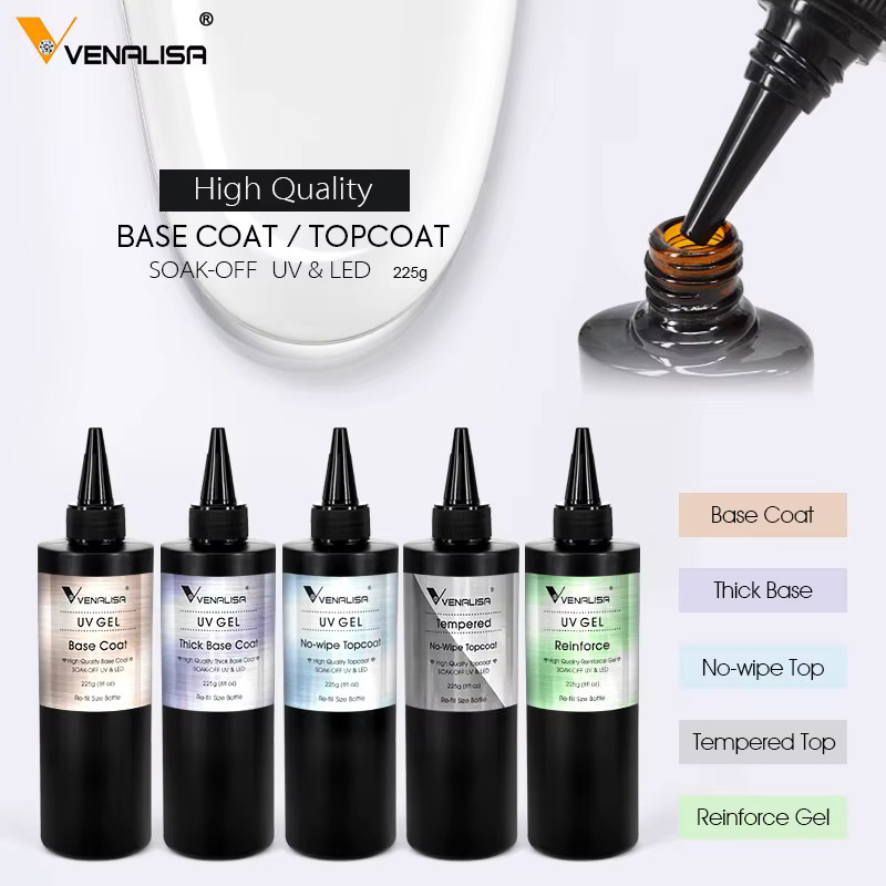 VENALISA UV-LED-Nagelgel, Matte BaseCoat und Topcoat, TPO/HEMA Free - Bild 2
