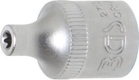 BGS Steckschlüssel-Einsatz E-Profil 2710, Antrieb Innenvierkant 10 mm (3/8 Zoll), Schlüsselweite E4, silber, Edelstahl - Bild 1