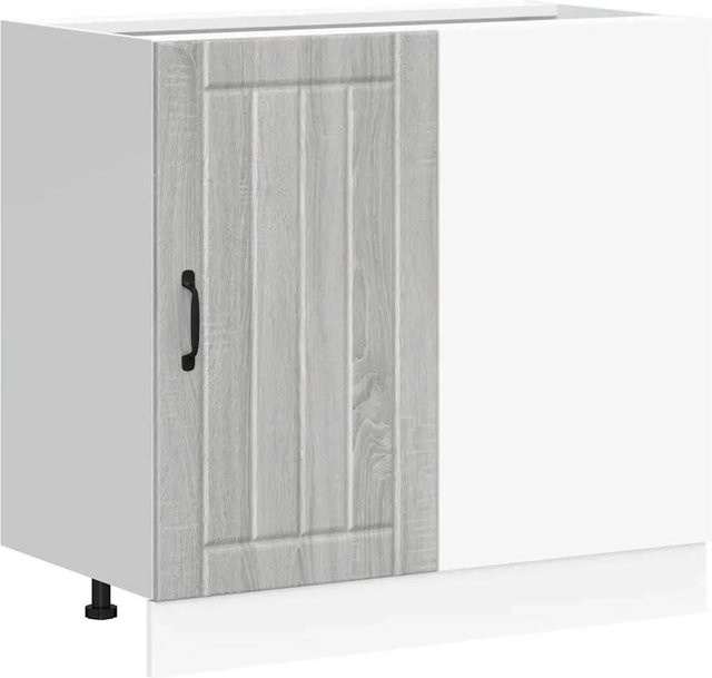 vidaXL Küchenunterschrank Lucca in Grau Sonoma Holzwerkstoff, B/T/H: 46 x 46 x 81,5 cm - Bild 1