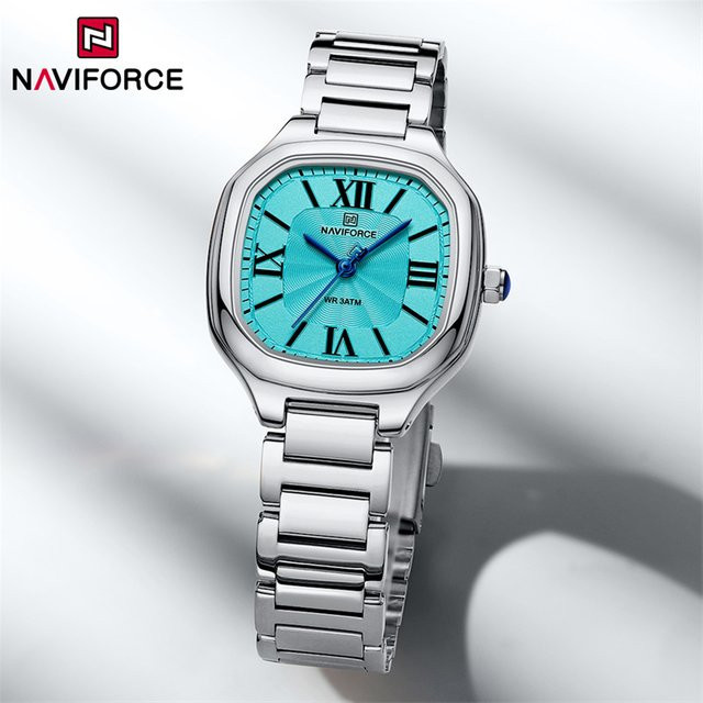 NAVIFORCE Armbanduhr Edelstahl, Quarz, Blau, Silber, Damen - Bild 1