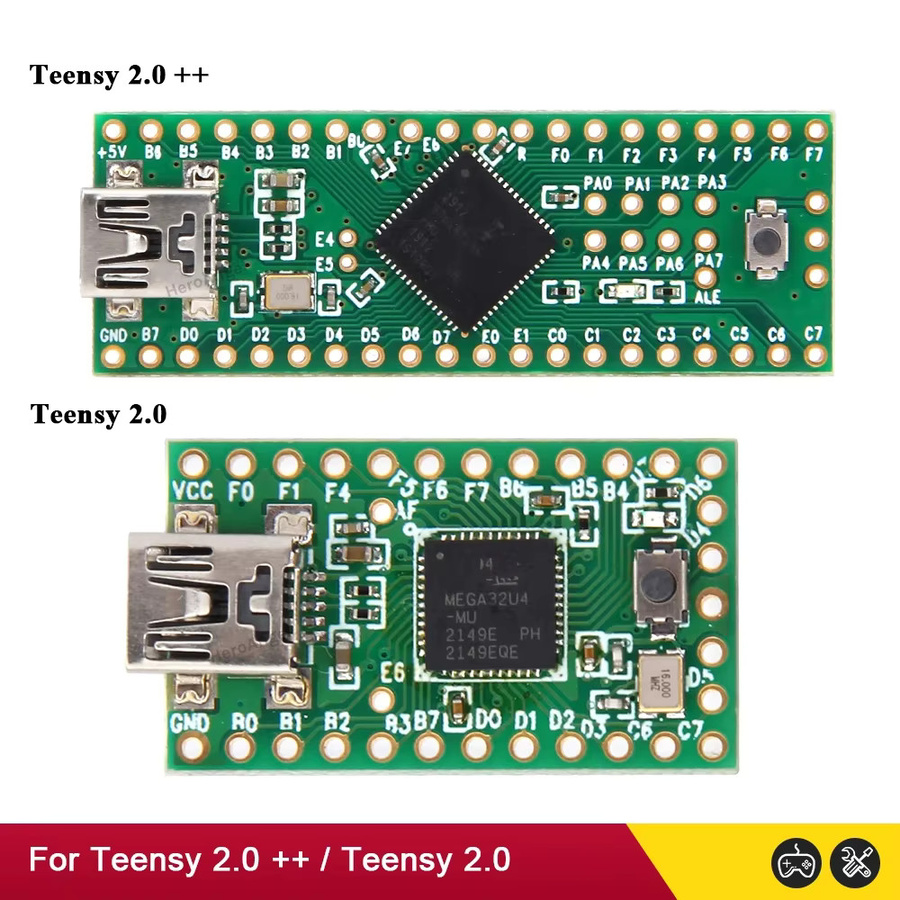 HeroAngel Teensy++ 2.0 AT90USB1286 Arduino AVR Experiment Board in Grün - Bild 2