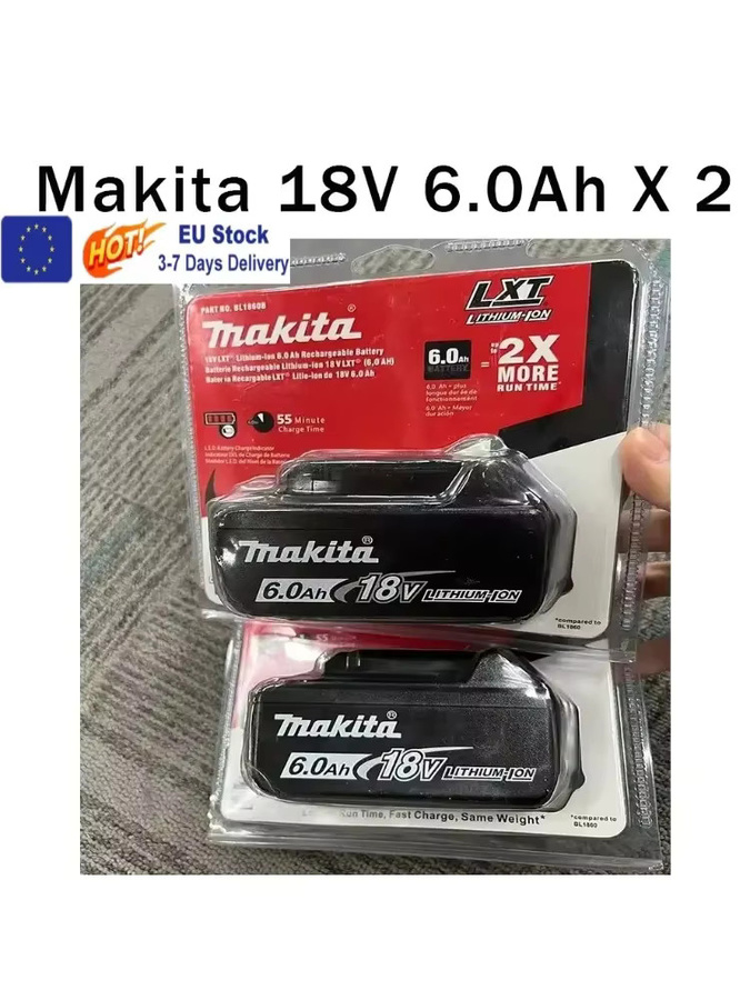 Makita 18V Lithium-Ionen-Akku 6000mAh Ersatzbatterie BL1860B für Bohrer - Bild 6