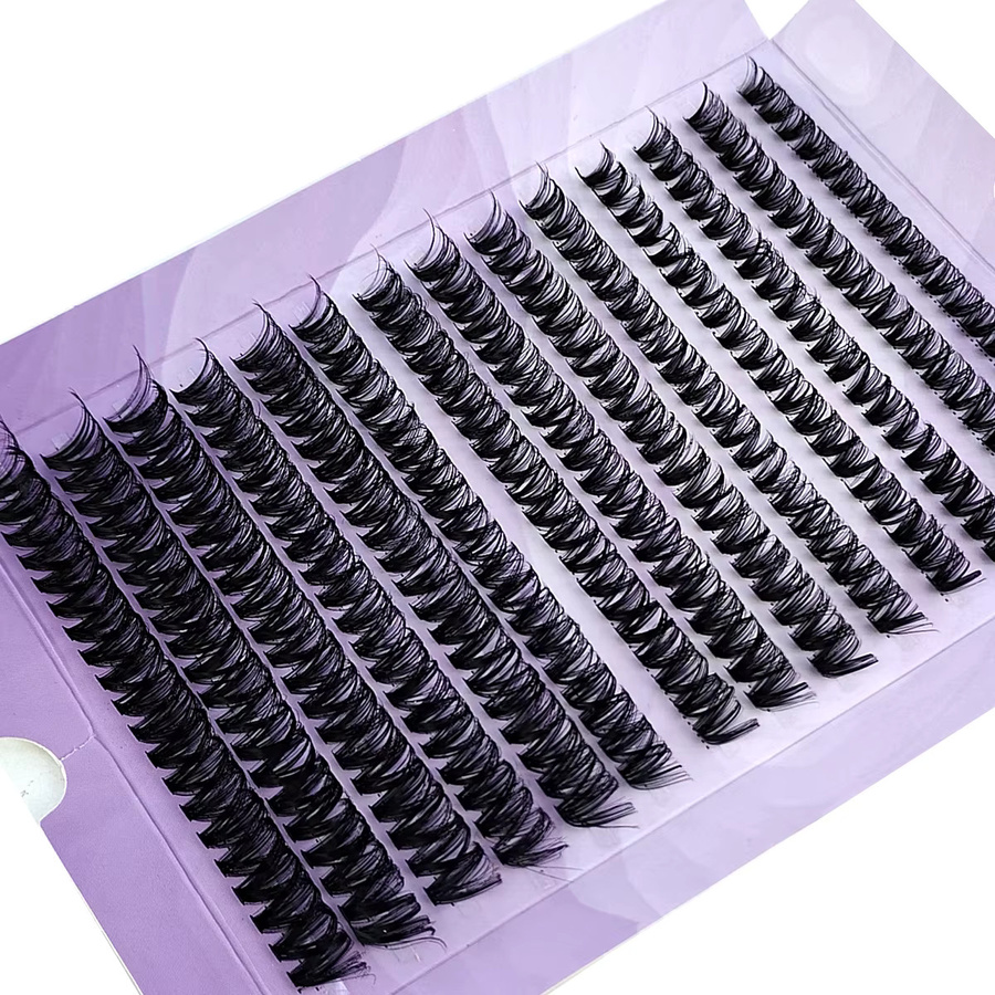 HBZGTLAD Wimpernverlängerung Nerz Wimpern Cluster, schwarz, Unisex - Bild 2