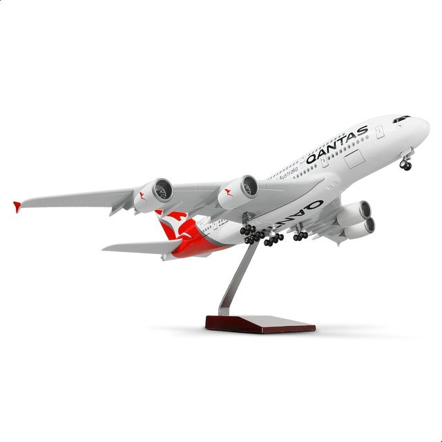 ZOCO Qantas A380 Flugzeugmodell-Spielzeug, 1:160 Maßstab, mit Ausstellungsständer - Bild 1