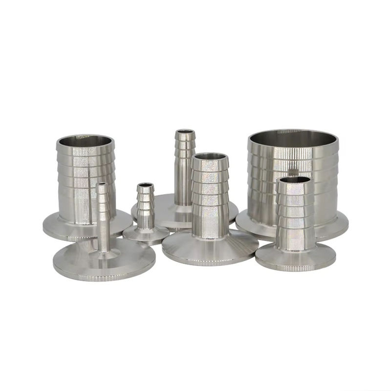 YQBS Tri-Clamp Schlauchadapter mit Widerhaken aus 304 Edelstahl in Silber für 6 mm, 8 mm und 10 mm Sanitärschläuche und Rohrverschraubungen zum Heimbrauen - Bild 2