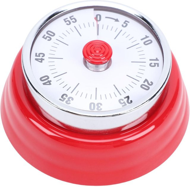 CosyHome Edelstahl Sauna Timer Rot mit mechanischem Selbstaufzug bis 60 Minuten und Magnetfunktion - Bild 1