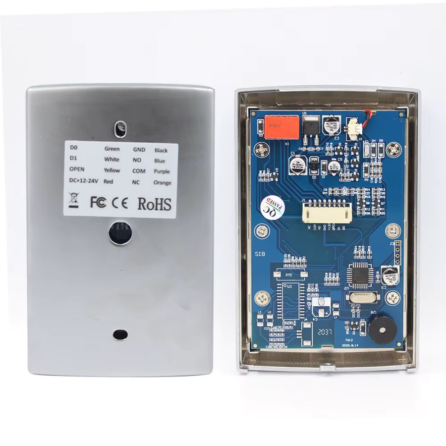 Asia-Teco RFID Metall Zugangskontrolle mit Tastatur und EM Kartenleser, 125 KHz, 2000 Benutzer, Farbe: Silber/Weiß - Bild 4