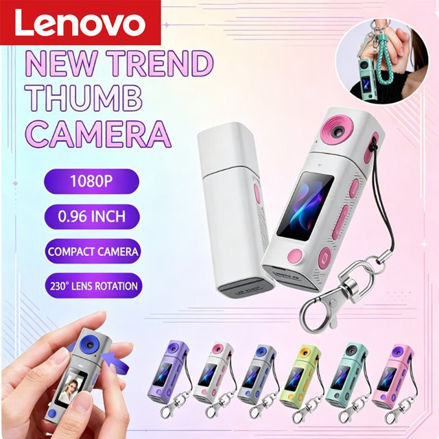 Lenovo G10 HD Mini Action Camera mit 230 Grad drehbarer Linse für Video- und Fotoaufnahmen in 1080P, Farbe: Pink - Bild 1