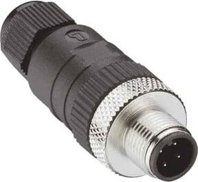 Lumberg Automation Stecker M12 mit Schraubanschluss RSC 4/9 in Schwarz - Bild 1