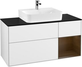 V&B Waschtischunterschrank Finion in Weiß glänzend lackiert, Breite: 120 cm, Tiefe: 50,1 cm, Höhe: 50,1 cm - Bild 1