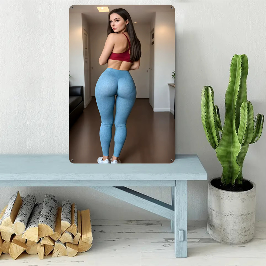 HELLOYOUNG Fitness-Metallschild Motivierende Gym-Wanddekoration für dein Heimfitnessstudio, Breite: 50,8 cm, Höhe: 76,2 cm - Bild 3