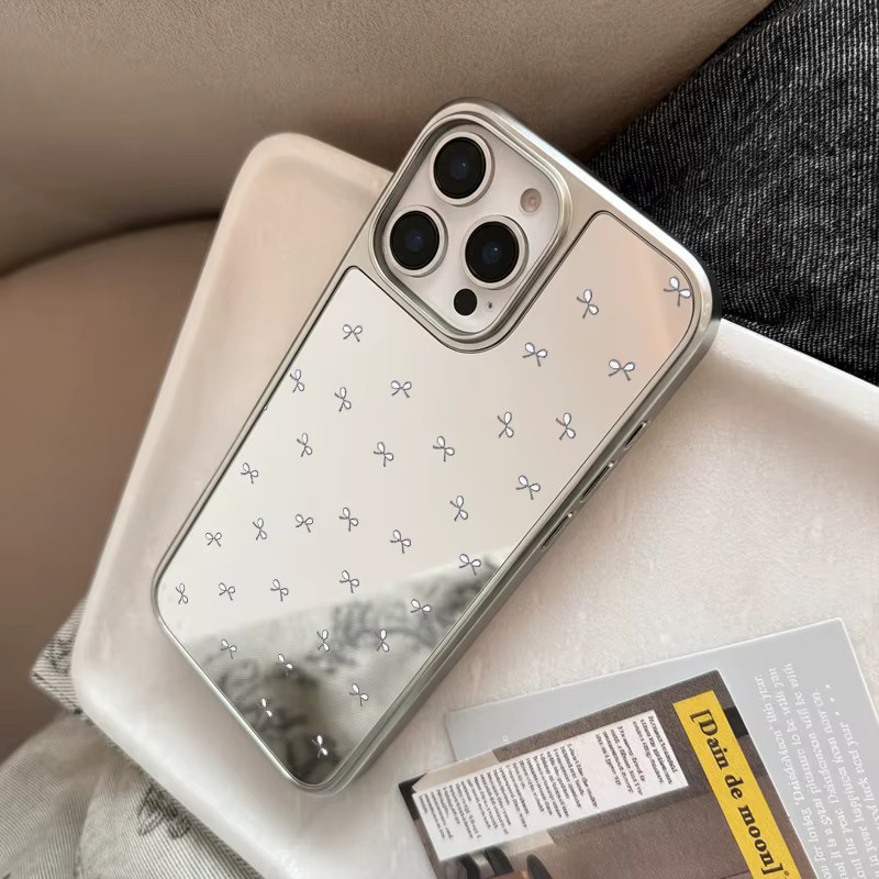 DecoPhone Sturzsichere Spiegel-Handyhülle mit blauem Schleifenmuster für iPhone 11 bis iPhone 17 Pro Max AIR PLUS - Bild 2