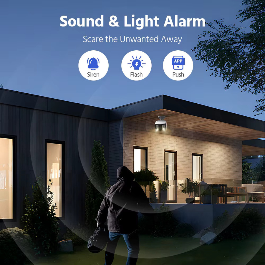 ANNKE Smart Home Dual Lens Outdoor PoE Kamera mit 8MP 4K Auflösung, 180 Grad Weitwinkel und KI-Personenerkennung, Weiß - Bild 4
