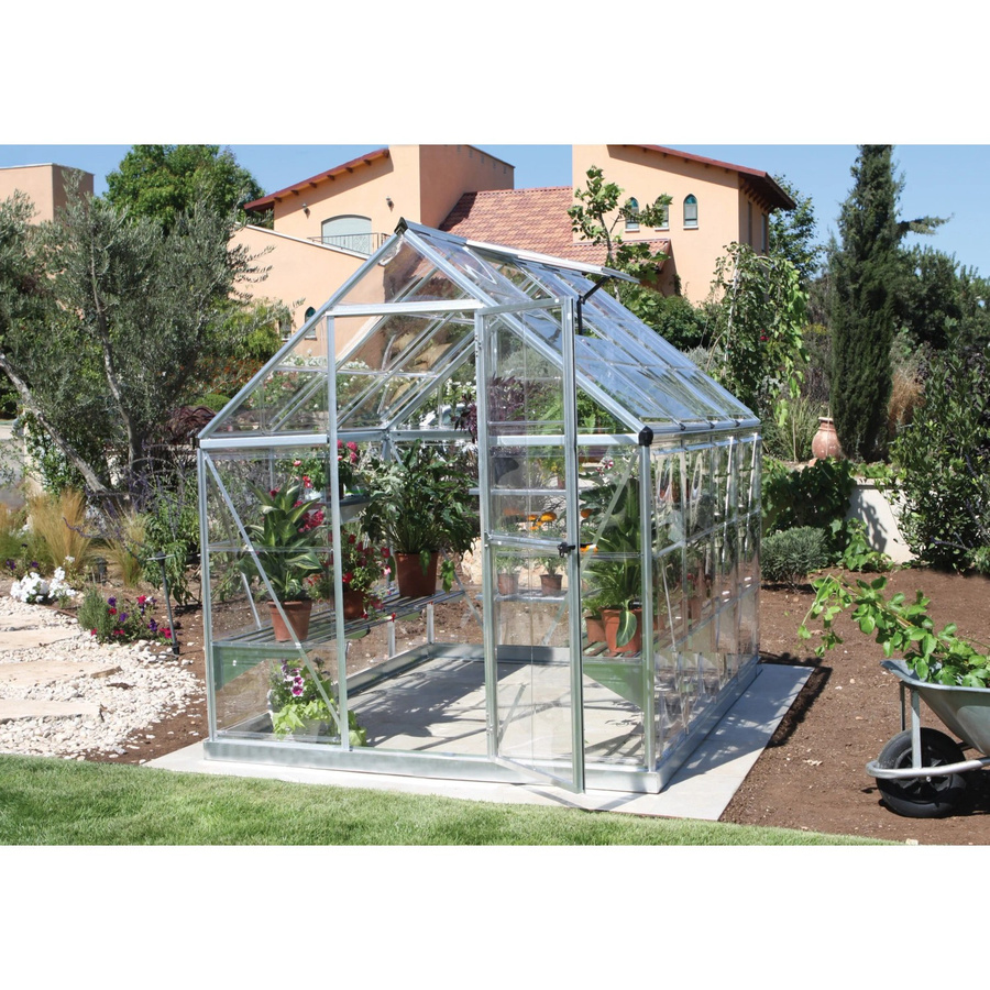 Palram Canopia Harmony Gewächshaus Silber mit Polycarbonat-Paneelen und Fundamentrahmen, B/T/H: 250 x 190 x 185 cm - Bild 2