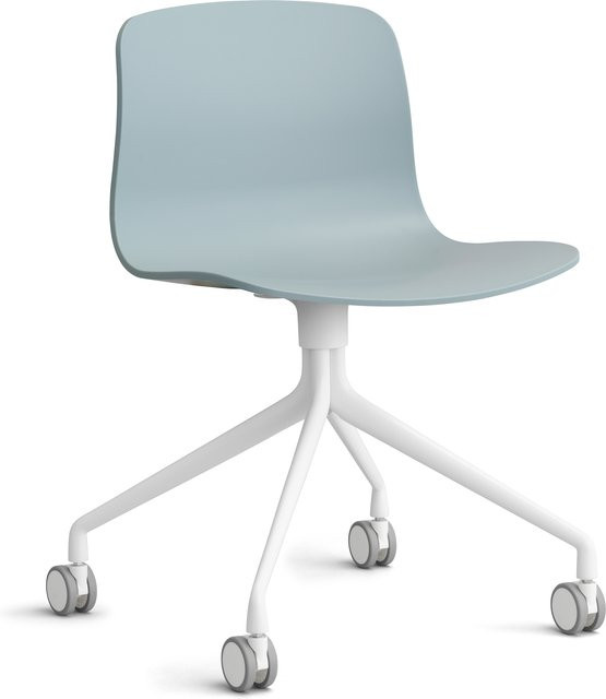HAY About A Chair AAC 14 Schwenkbarer Designstuhl in Blau mit Rollen - Bild 1
