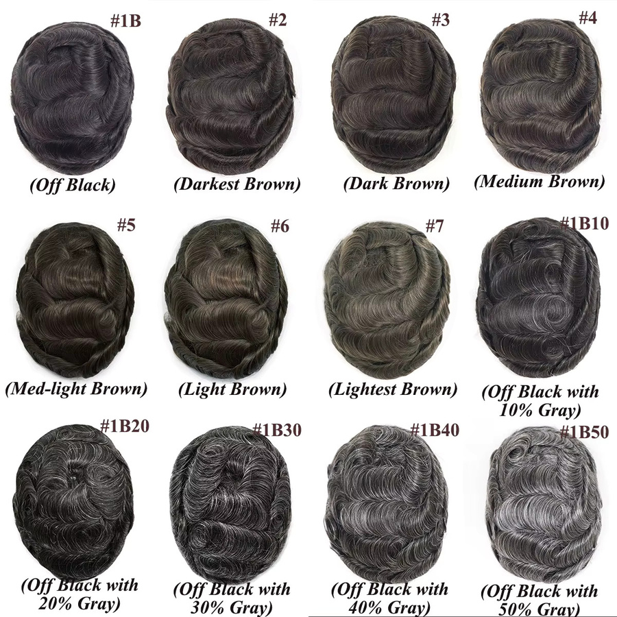 CC YOUNG Toupet für Männer, französische Spitze, 20,3 x 25,4 cm - Bild 6