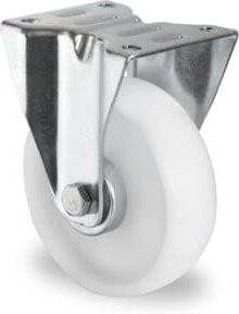 CASCOO Bockrolle N0N0 mit Rollenlager, Rad-Durchmesser: 100 mm, Breite: 36 mm, Polyamid-Felge und Polyamid-Lauffläche, Farbe: weiß/natur, Tragkraft bis 150 kg - Bild 1