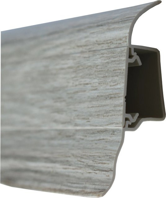 Döllken Profiles Sockelleiste System 5 Eiche Sardinia W478 Braun mit Kabelkanal, Höhe: 50 mm, Tiefe: 19 mm, Länge: 2500 mm - Bild 1