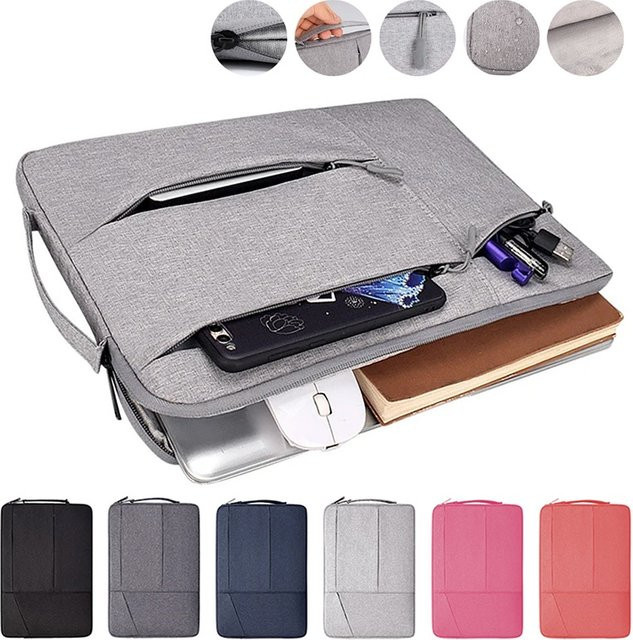 Laptop Tasche und Notebook Hülle in Schwarz für MacBook Air M1 M2 M3, Lenovo und iPad Pro 12.9 sowie andere Geräte von 12 bis 16 Zoll - Bild 1