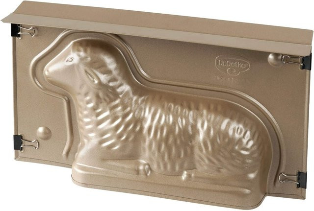 Dr. Oetker Backform Lamm Goldiges Ostern mit Antihaftbeschichtung in Gold - Bild 1