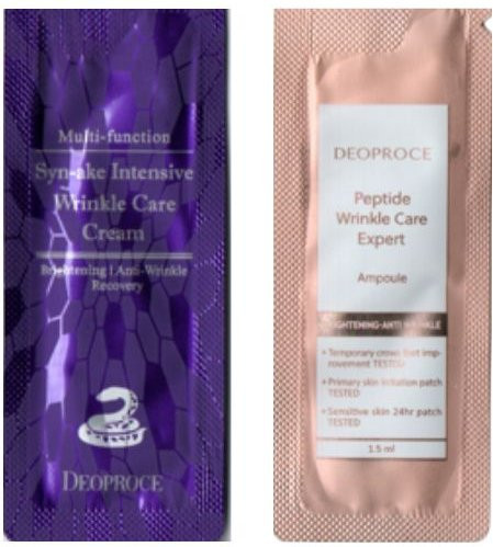 DEOPROCE Syn-Ake und Peptid Anti-Falten Set, Creme und Ampulle - Bild 1