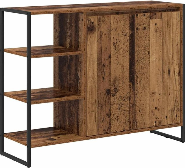 vidaXL Seitenschrank Altholz in Braun aus Holzwerkstoff, B/T/H: 96,5 x 30 x 75 cm - Bild 1