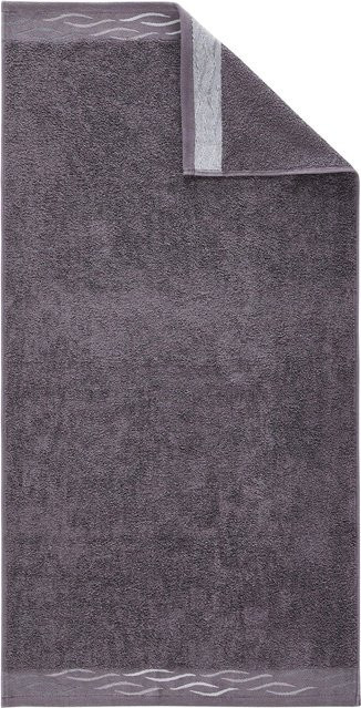 Dyckhoff Handtuch Wave Grau aus Baumwolle, Breite: 50 cm, Länge: 100 cm - Bild 1