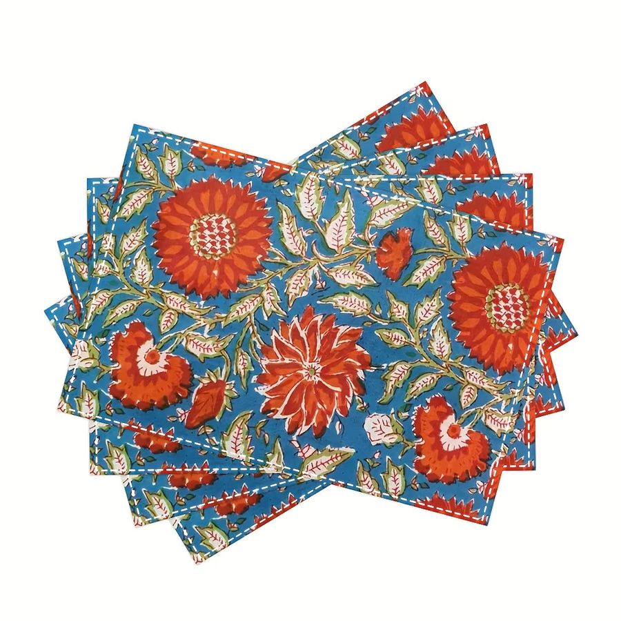VIKAMA Retro Tischsets mit passenden Untersetzern für Küche und Restaurant - Bild 3