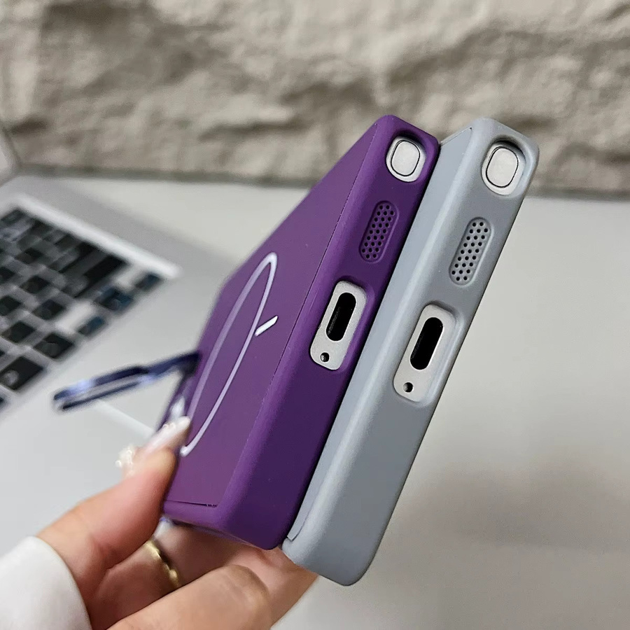 Samsung Silikon Handyhülle mit mattem Objektivhalter und magnetischer kabelloser Ladefunktion für Galaxy S26 Ultra Pro, S25 und S24 in Schwarz - Bild 3