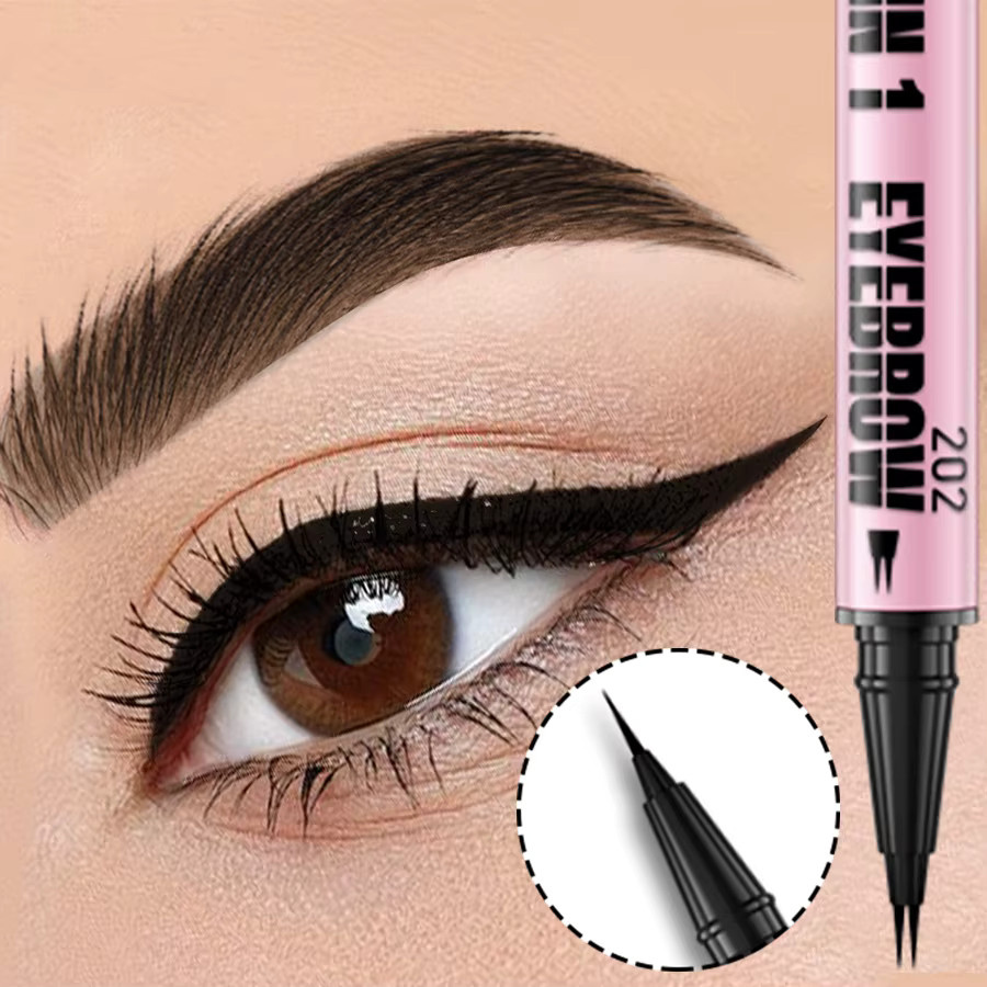 KAFURUX Augenbrauenstift und Eyeliner, 4 Farben, wasserfest, Unisex - Bild 4