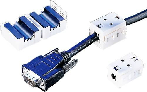 Roline Ferrit-Ringkern geteilt 275 Ohm, max. Kabel-Ø 6,5 mm, L x B x H: 32 x 19,5 x 19 mm - Bild 1