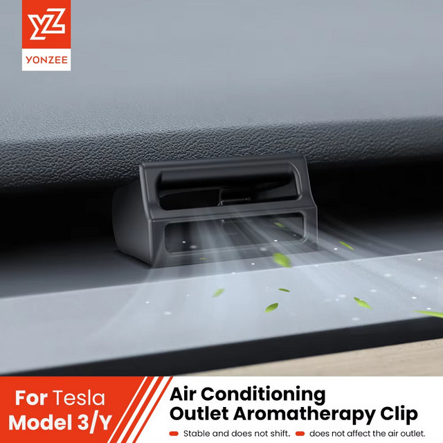 YZ Aromatherapie Clip für Tesla Modell Y 2021-2024, Luftauslass-Zubehör für das elektrische Auto, Schwarz - Bild 1