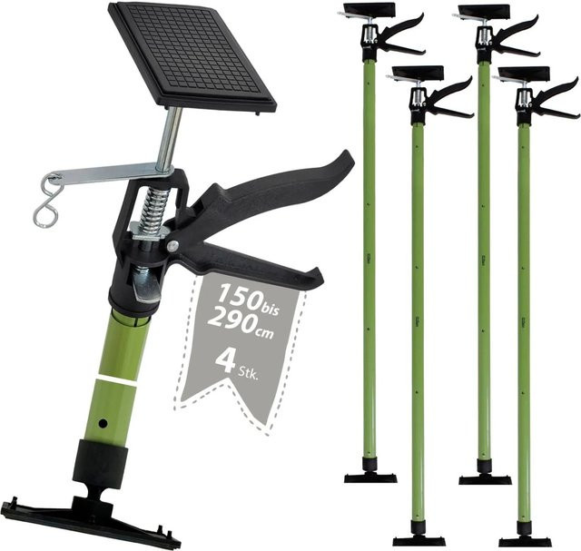 TRUTZHOLM 4er Set Deckenstützen Einhandstützen mit 45 Grad Winkel und rutschfestem Design, Höhe: 115 bis 290 cm - Bild 1