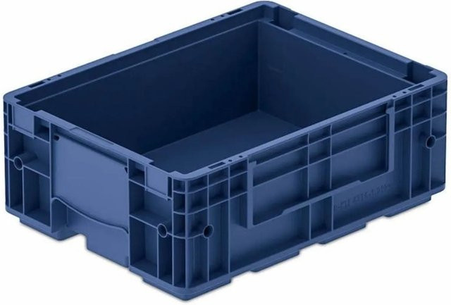 PROREGAL VDA KLT Kleinladungsträger mit Verbundboden in Blau, Stapelbehälter Transportbox mit Griffen, H x B x T: 14,7 x 30 x 40 cm - Bild 1