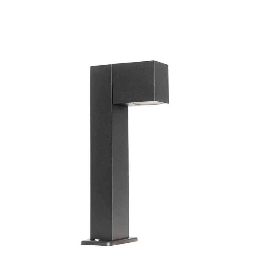 QAZQA Baleno Industrielle Stehende Außenlampe Schwarz aus Aluminium und Glas, IP44, Höhe: 35 cm - Bild 2