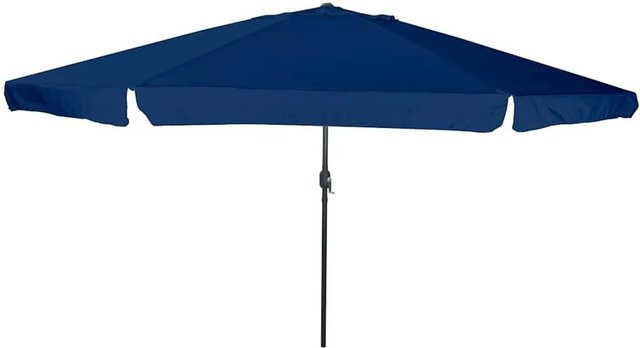 vidaXL Gartenparasol aus Polyester und Stahl in Azurblau und Schwarz, B/T/H: 395 x 395 x 245 cm - Bild 1