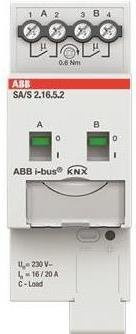 ABB Stotz S&J Schaltaktor 2fach, 16A, C-Last SA/S2.16.5.2, Weiß - Bild 1