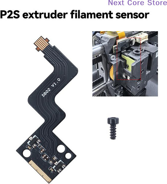eelhoe Filament-Sensor-Kit für Bambu Lab P2S Extruder, Ersatzteil für FDM 3D-Drucker, Schwarz - Bild 1