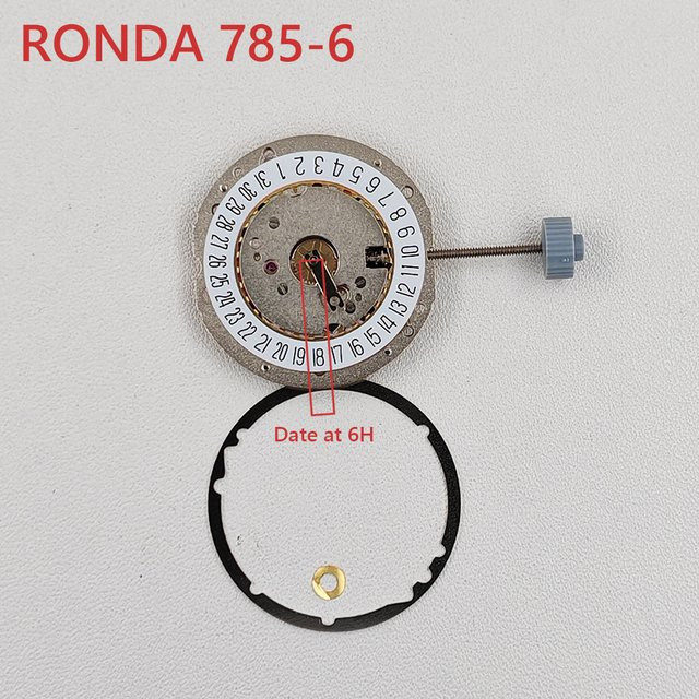 Ronda Quarzwerk-Modifikationsuhr, Silber, Ersatzmechanismus 785-6H - Bild 1