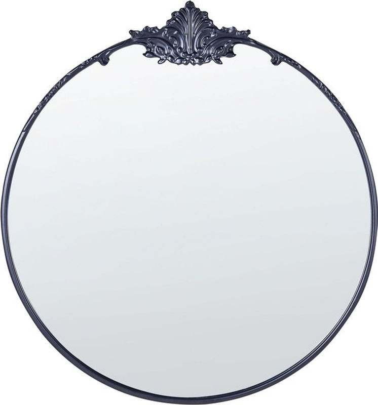 Runder Wandspiegel Sommant von BELIANI aus Metall in Schwarz, B: 67 cm, H: 76 cm - Bild 1