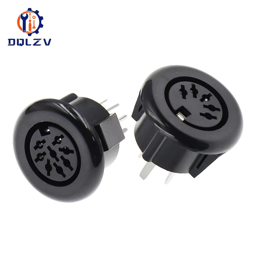 DIN Buchse Typ Runde Buchse 5/8 Pole zum Löten in Schwarz für Chassis S Video Stecker - Bild 3
