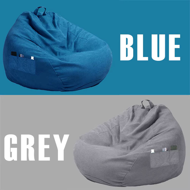 Willstar Sitzsack-Sofabezug aus Polyester in Grau mit Aufbewahrungstasche - Bild 6