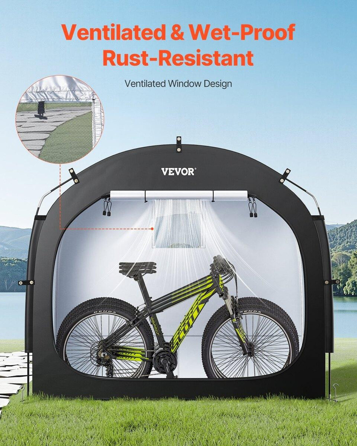Wasserdichtes Outdoor Fahrradaufbewahrungszelt für 3 bis 4 Fahrräder - Bild 2