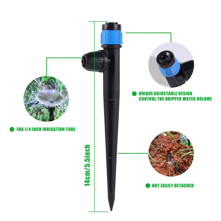 Adhere To Fly 360 Grad Streusel Sprinkler Bewässerungsdüsen für Garten und Landwirtschaft mit 1/4 Zoll Anschluss - Bild 4