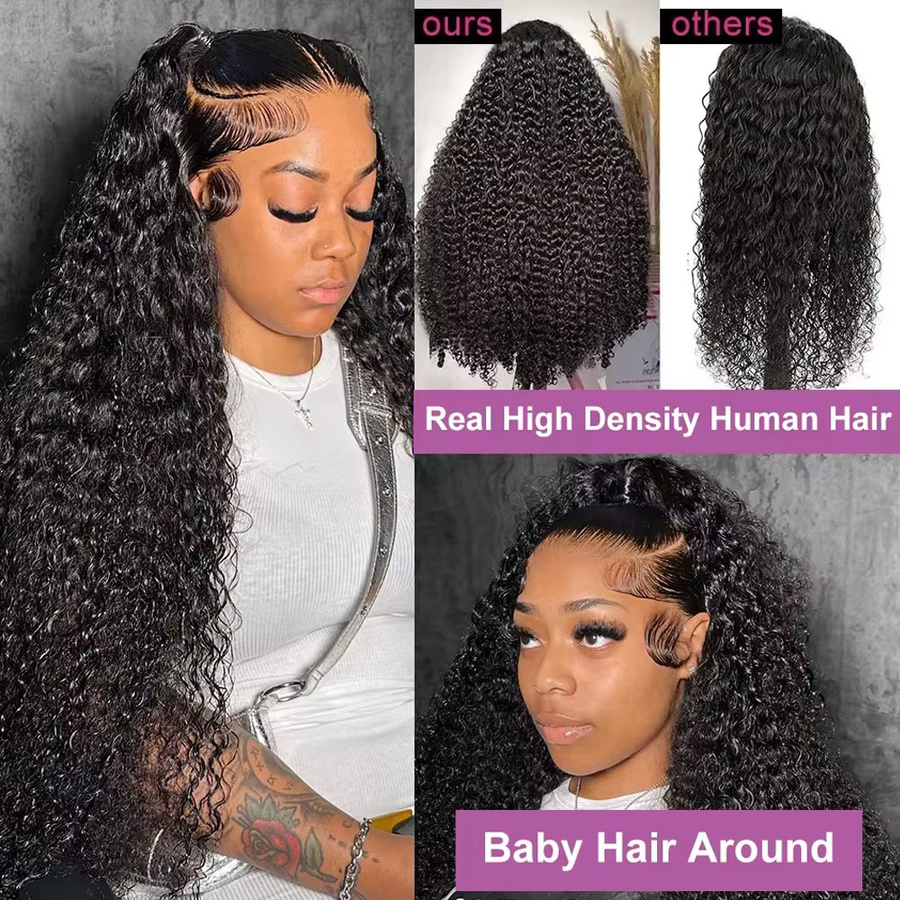 FIUMER Deep Wave Lace Frontal Perücke, Echthaar, Damen - Bild 2