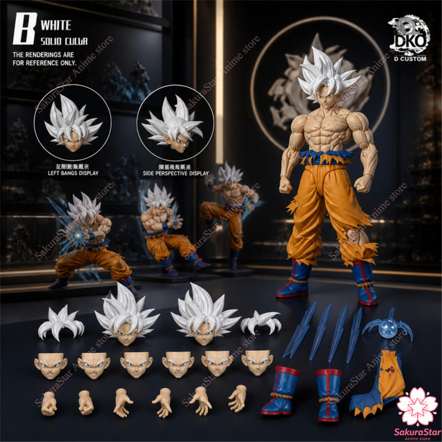 RE&DKO Studio + D Dragon Ball Z Son Goku Ultra Instinct Illusion Perceiver Super Saiyan Actionfigur, Einzelfigur - Bild 1
