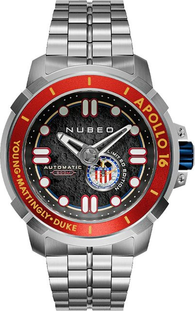 Nubeo Herrenuhr Apollo 55th, Automatik, Edelstahl, 48 mm, 20 ATM - Bild 1